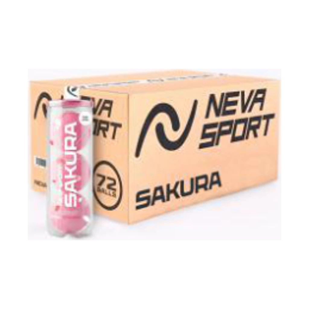 Neva Sport Мячи Neva Sport Sakura Padel — короб 72 мяча, розовые
