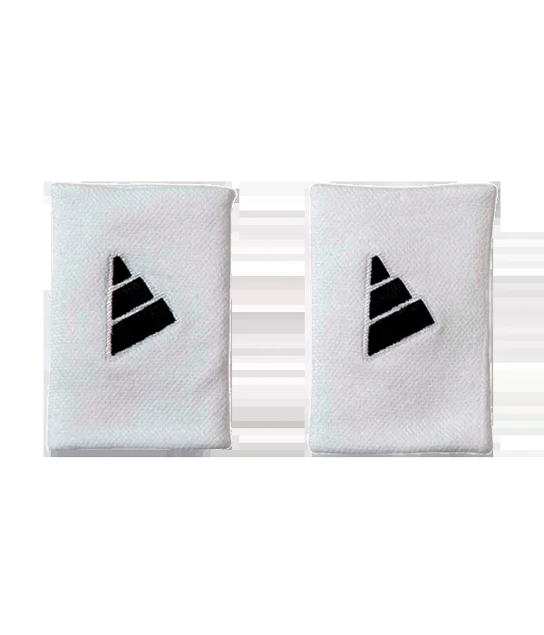 Adidas Long White Wristband Large Logo (x2)