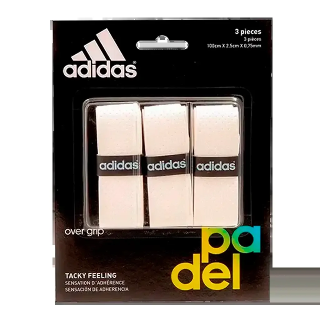 Adidas Perforated White Overgrips (Pack of 3)