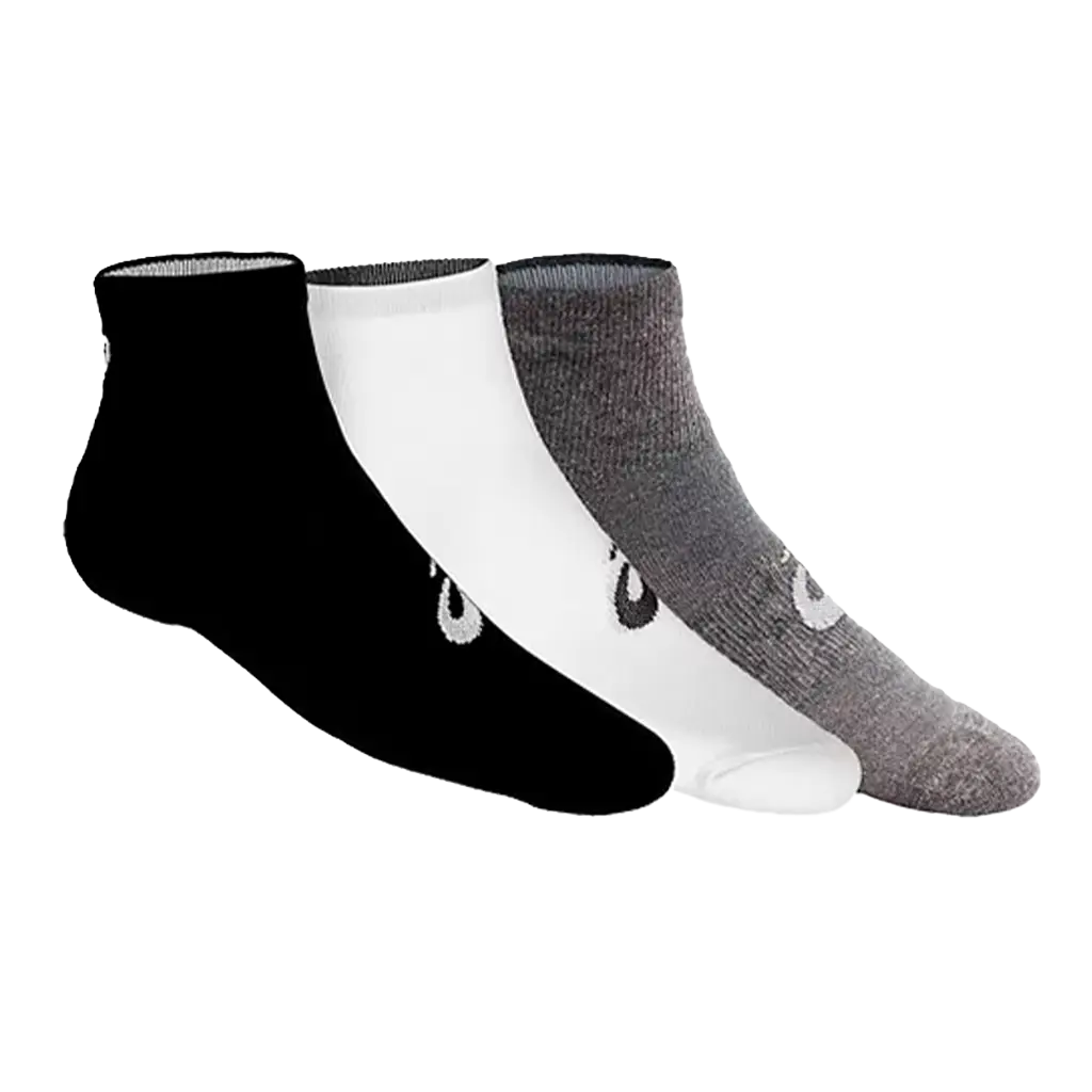 Asics Padel Calcetines Asics Quarter Blanco/Negro/Gris (Pack x3)