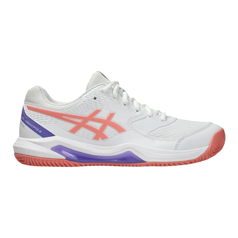 Asics Padel Zapatillas Asics Gel-Dedicate 8 Padel Women White/Guava 2026