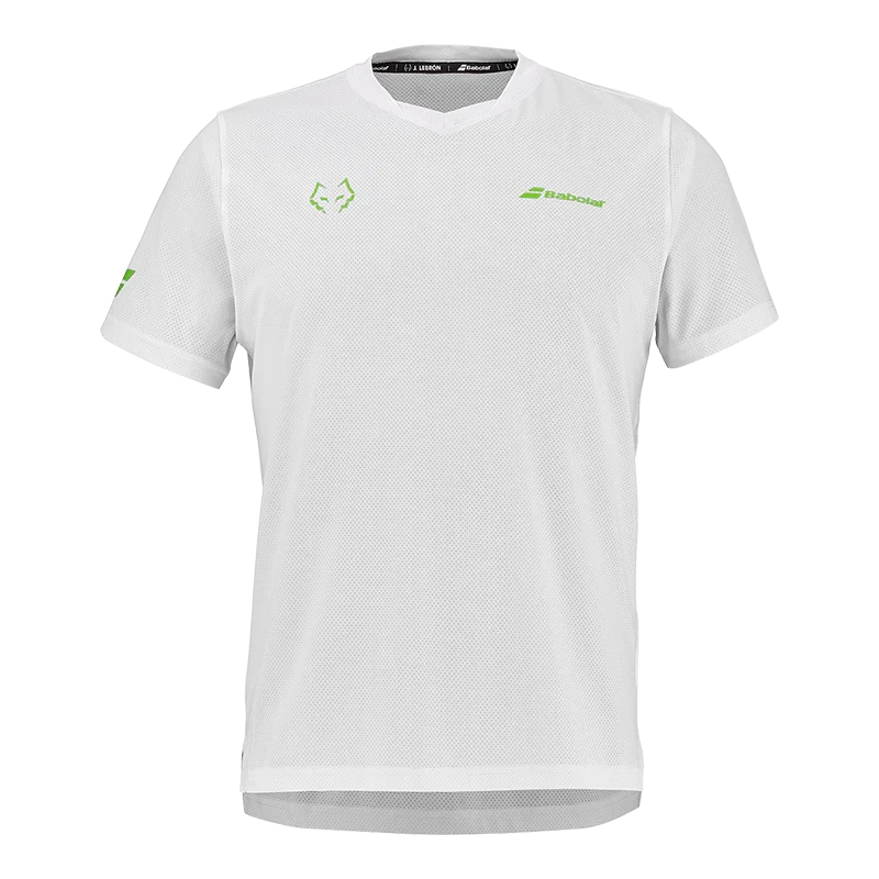 Babolat Camiseta Babolat Crew Neck Tee White/White 2026 J. Lebrón