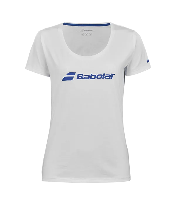 Babolat Camiseta Babolat Exercise Tee Mujer White/White