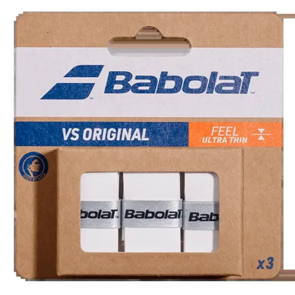 Babolat VS Original Smooth White Overgrips (Pack x3)