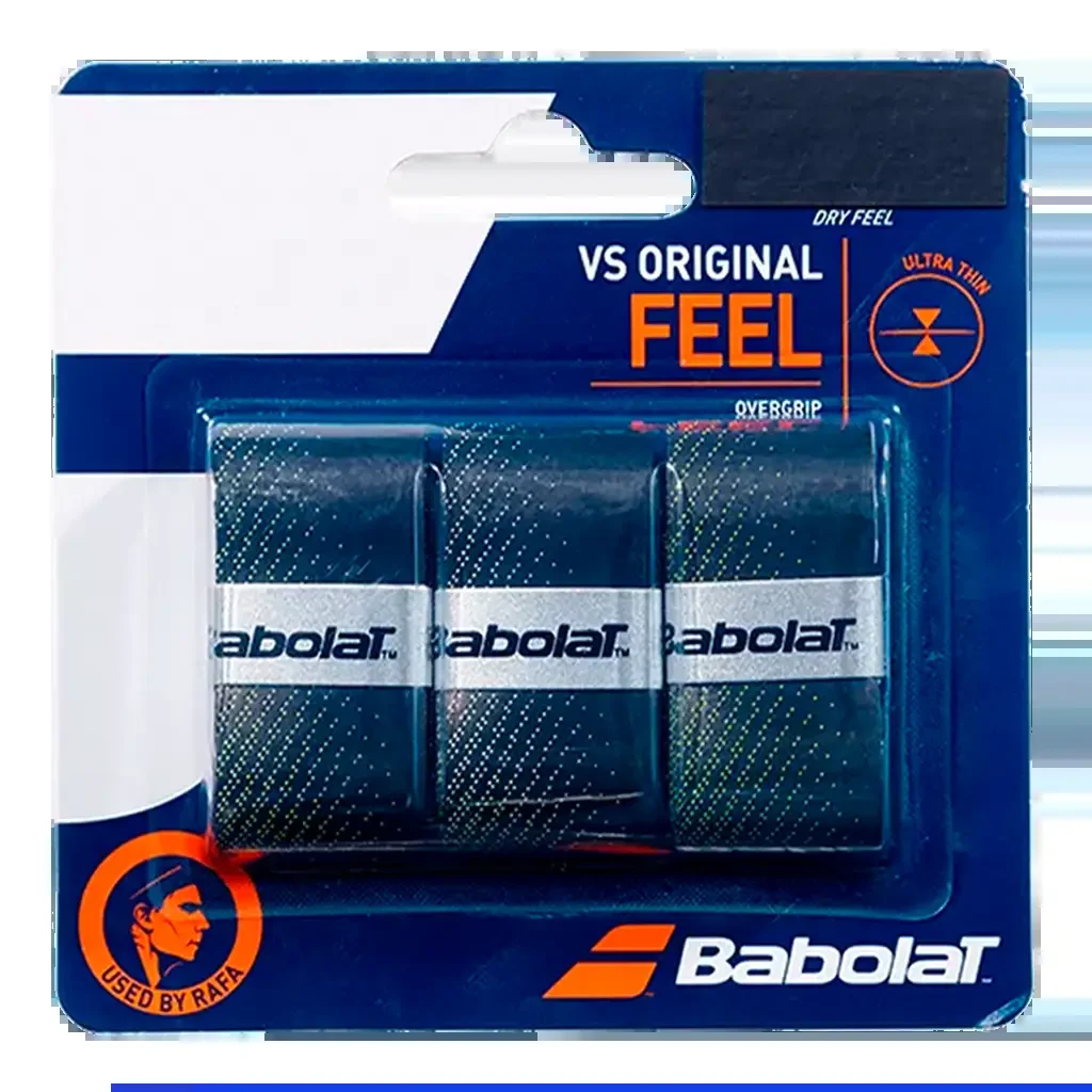 Babolat VS Original Overgrips Smooth Black/Yellow (Pack x3)