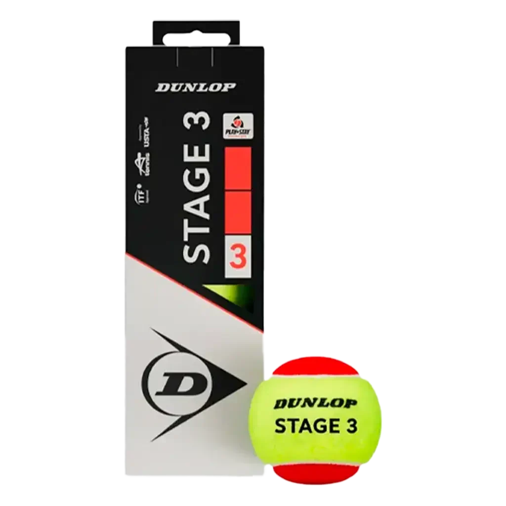 Dunlop Bote de Pelotas Dunlop Stage 3 Rojo/Amarillo