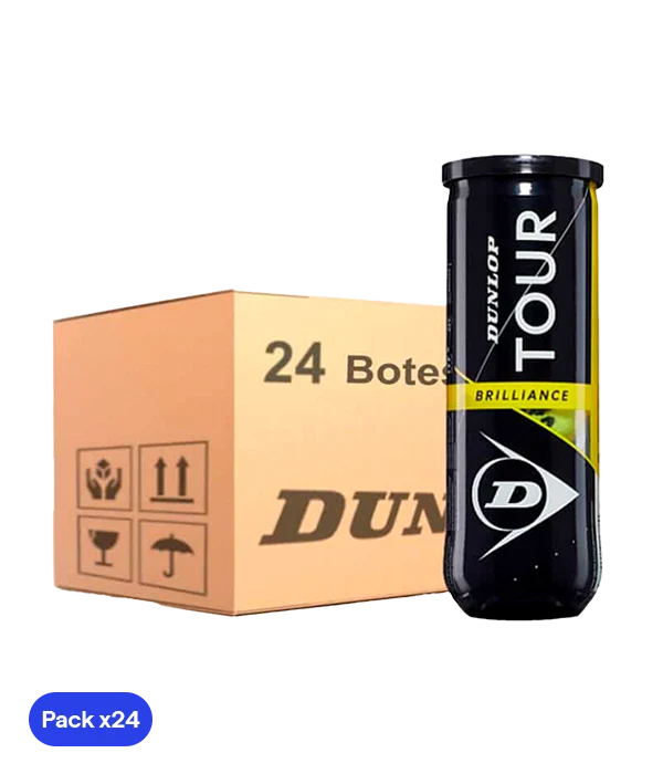Dunlop Cajón Pelotas Dunlop Tour Brilliance Tenis (Pack x24)