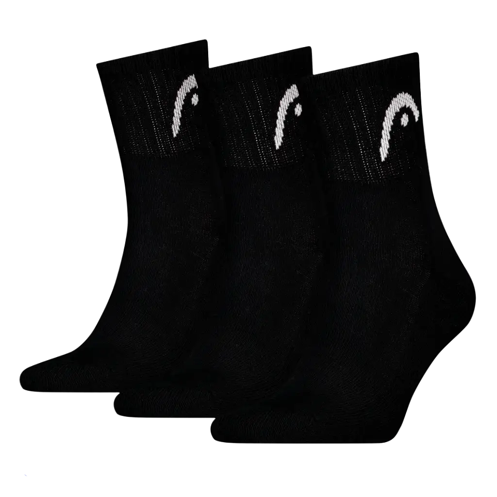 Head Calcetines Head Cortos Club Crew Negro (Pack x3)