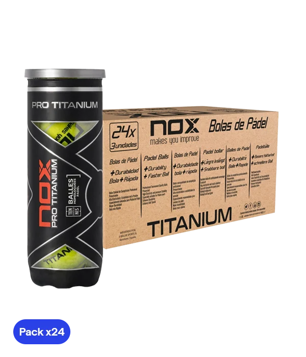 Nox Cajón Pelotas Nox Pro Titanium (Pack x24)