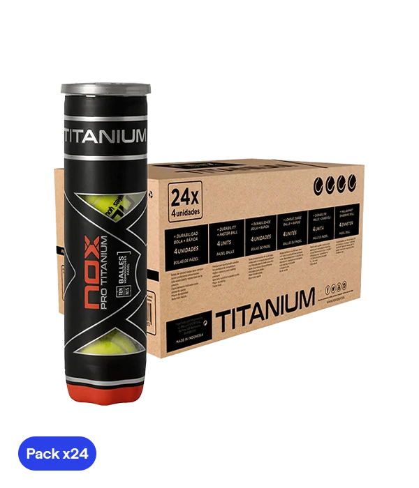 Nox Cajón Pelotas Nox Pro Titanium (x4)(Pack x24)