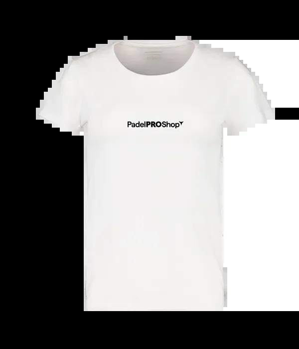 PadelPROShop women's white cotton t-shirt