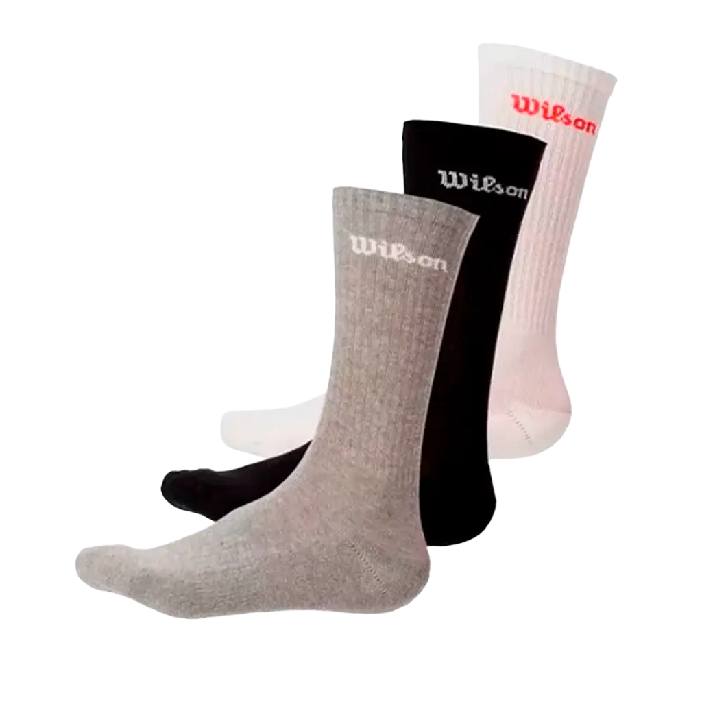 Wilson Calcetines Largos Wilson U Crew Logo Multicolor 2025 (Pack x3)